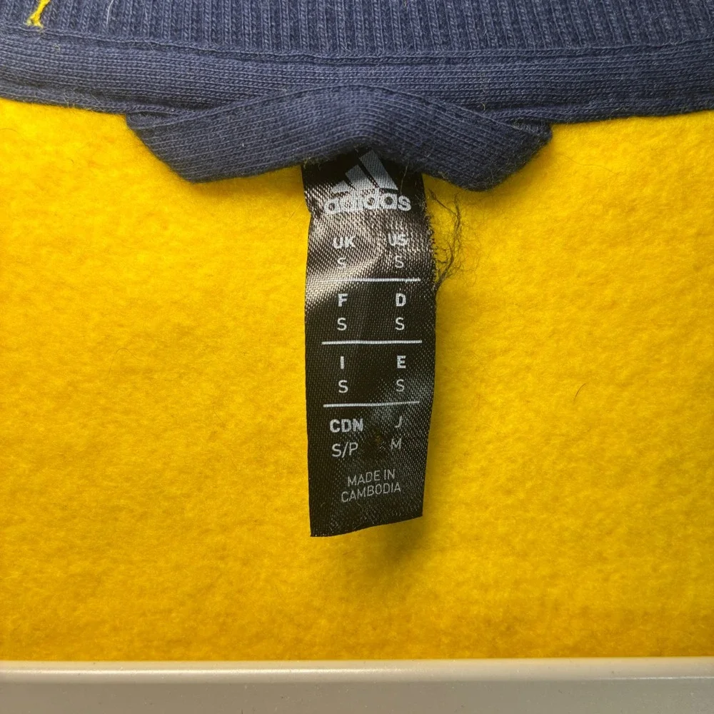 Adidas Arsenal FC Track Jacket Men S Yellow Blue Soccer Full Zip Sportswear Y2K